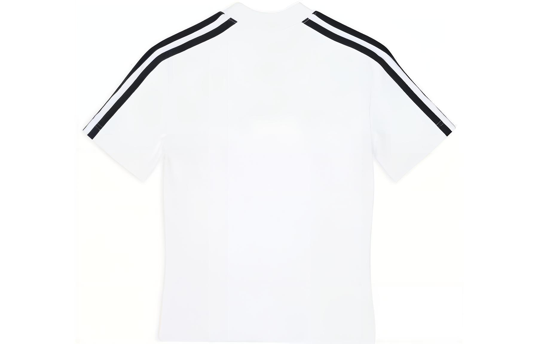 Lookbook (Women) Balenciaga x Adidas  Logo Graphic Slim Fit White T-Shirt. 723782TNVP21156