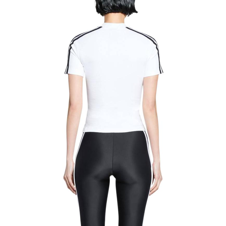 Purchase (Women) Balenciaga x Adidas  Logo Graphic Slim Fit White T-Shirt. 723782TNVP21156