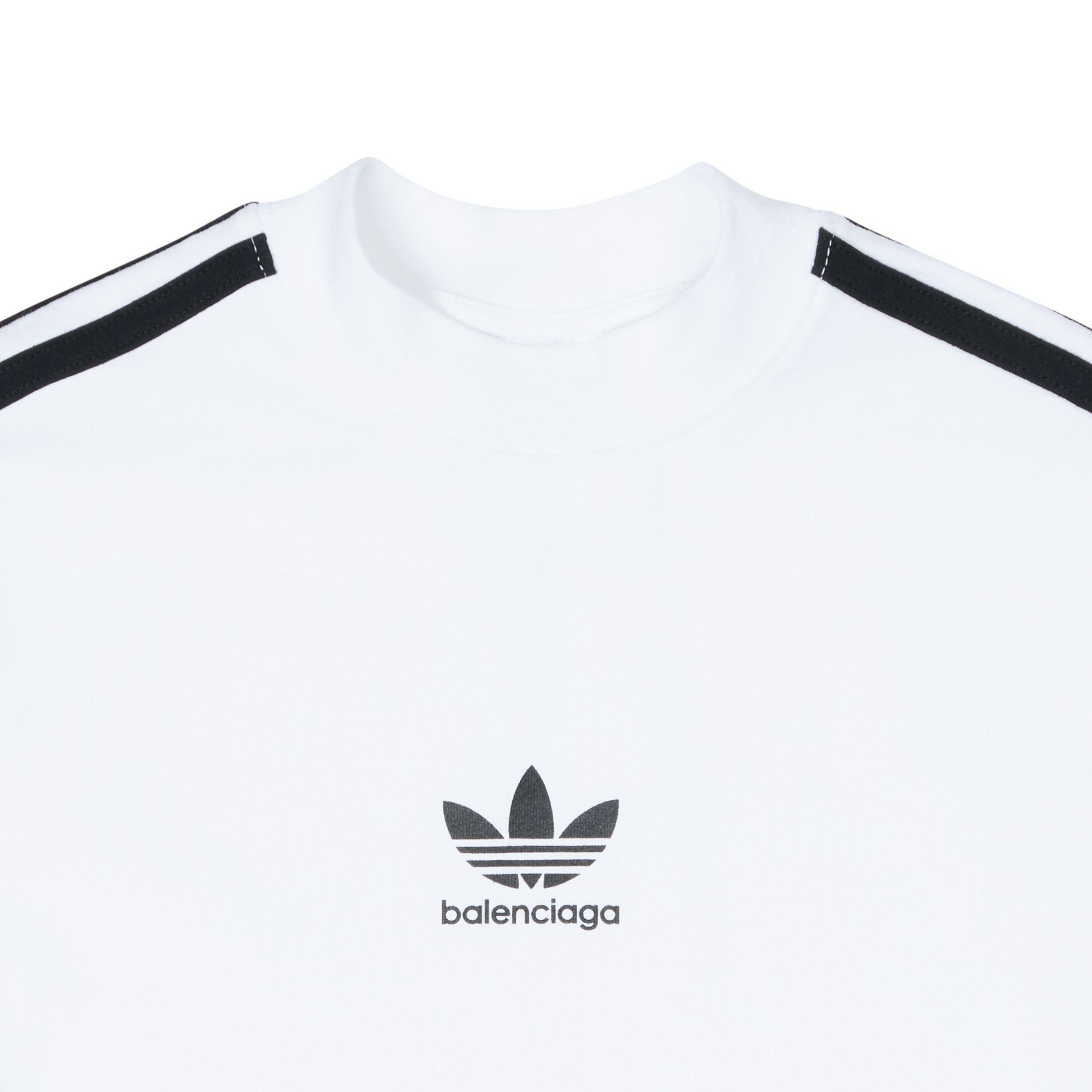 Cheap (Women) Balenciaga x Adidas  Logo Graphic Slim Fit White T-Shirt. 723782TNVP21156