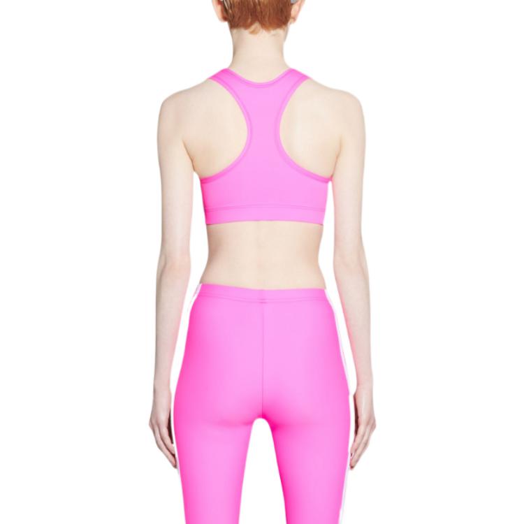 Shop (W) Balenciaga x adidas FW22 Logo Print Bra Sukan Berjalur Pink. 7243044A8B55877
