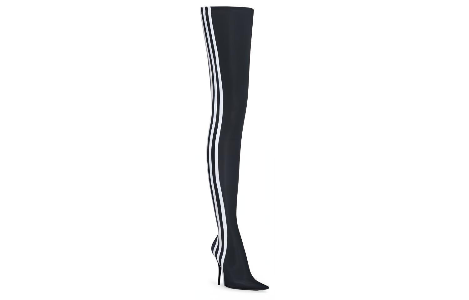 Order (W) Balenciaga x adidas Knife Over The Knee Laarzen ''Zwart Wit'' 724074W2ES11090