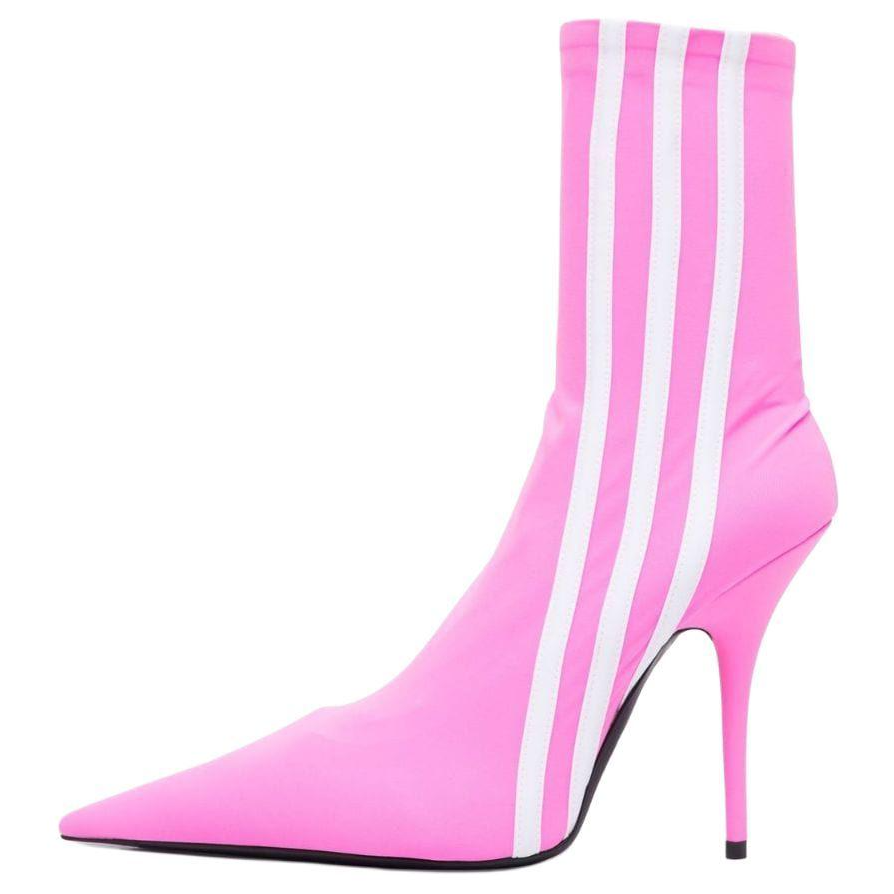 (Women) Balenciaga x adidas originals Knife 110mm Booties 'Pink' 724073W2ES15090
