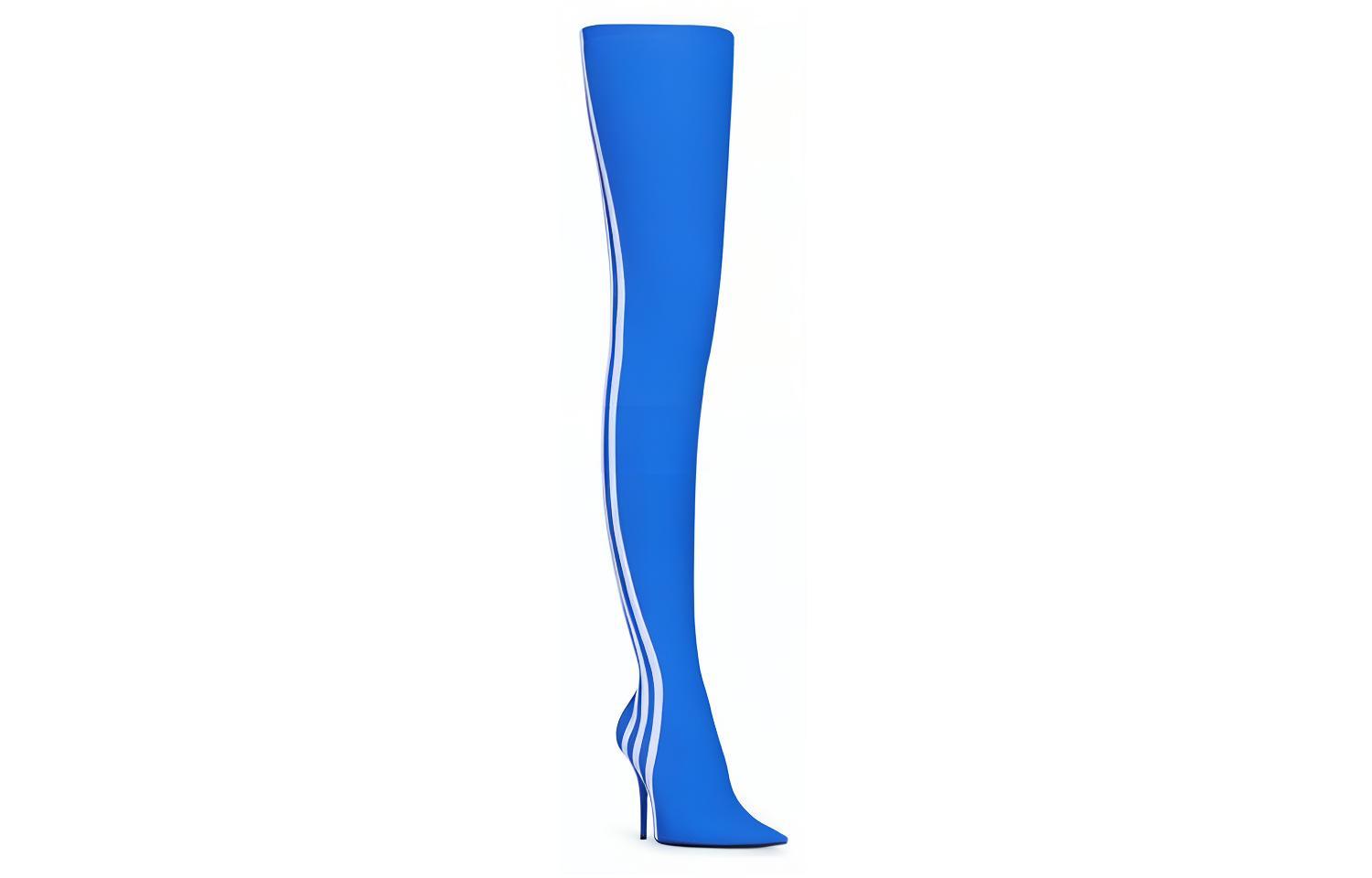 Order (W) Balenciaga x adidas Originals Knife Over The Knee Laarzen ''Blauw'' 724074W2ES14090