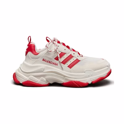 (W) Balenciaga adidas Triple S Sneaker 'White Red'