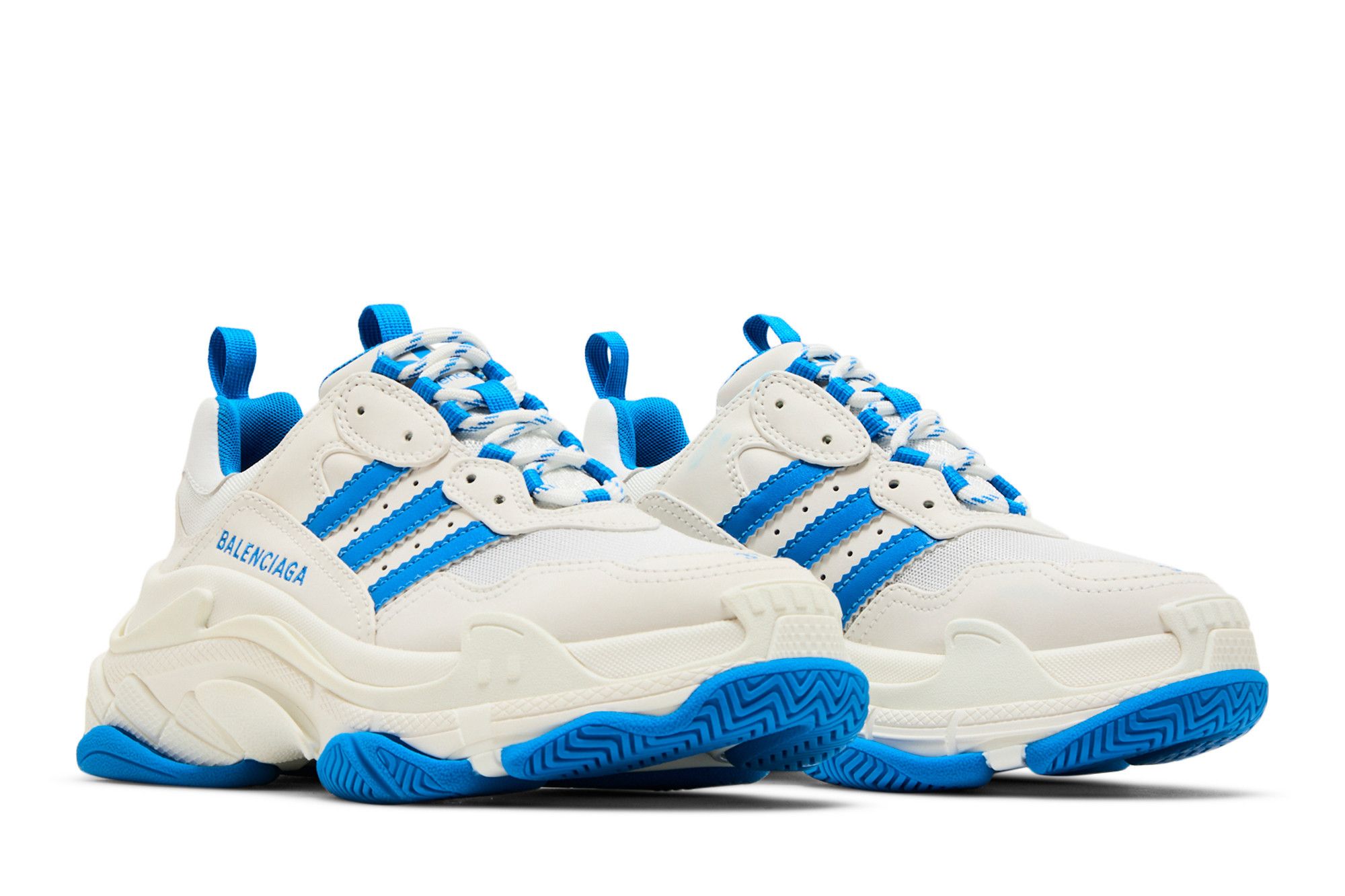 Cheap (W) Balenciaga x adidas Triple S Sneaker ''Weiß Blau'' IF0174