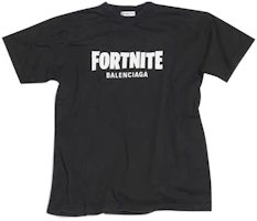 (Women) Balenciaga x Fortnite Oversized Black Logo Print Tee Regular Fit. 612965TLVO31070 (Women) Balenciaga x Fortnite Oversized Black Logo Print Tee Regular Fit. 612965TLVO31070