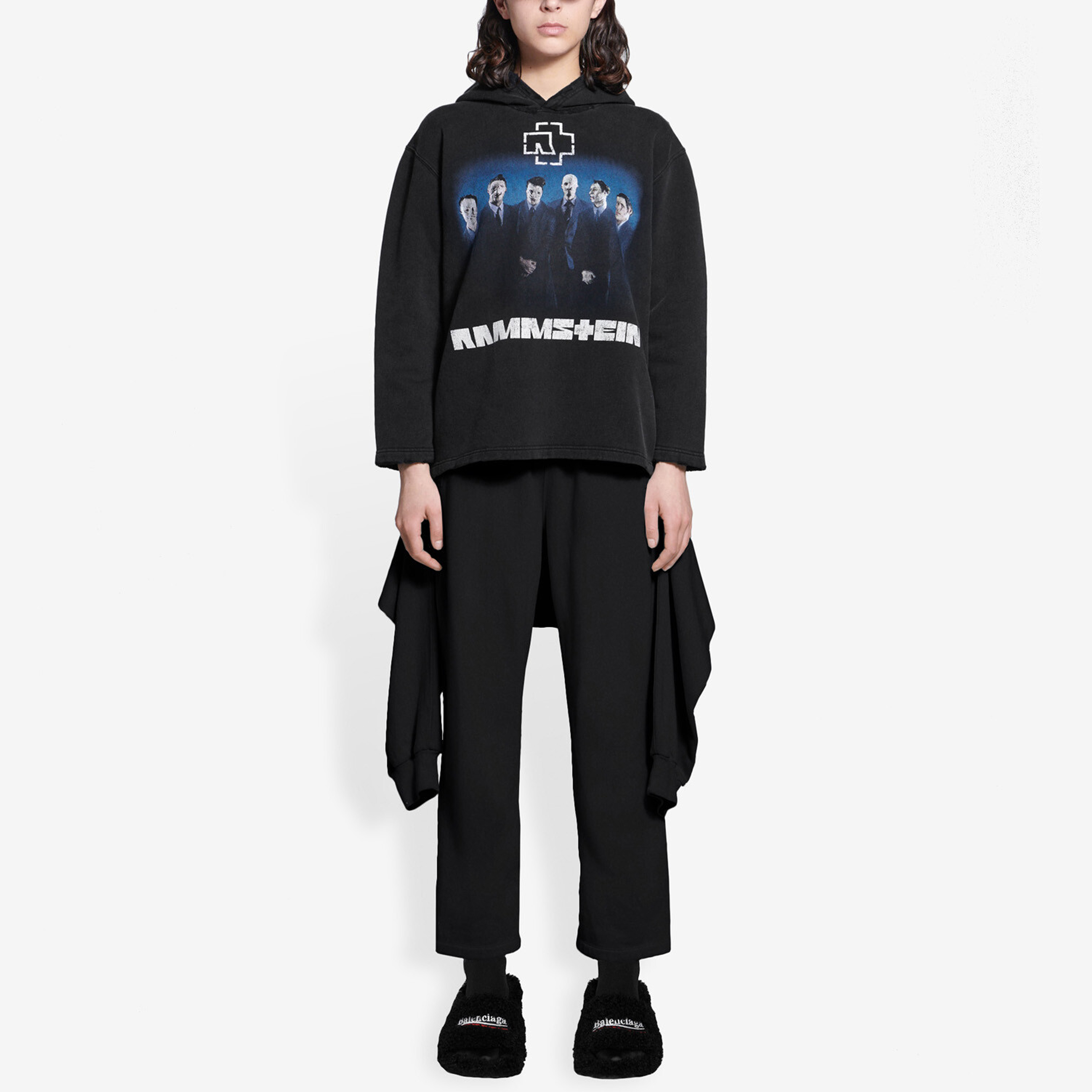 (Women) Balenciaga Rammstein Black Cropped Hoodie Collaboration. 670946TLV531000 圖 7