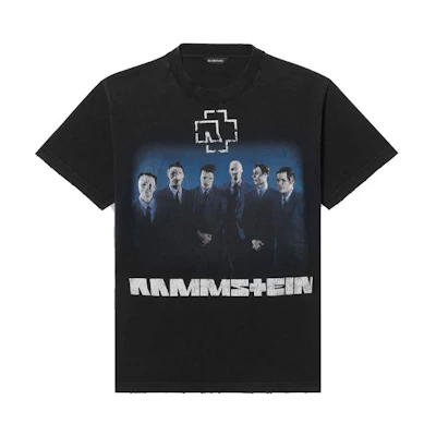 (Women) Balenciaga Rammstein Black T-Shirt Regular Fit 670943TLV511000