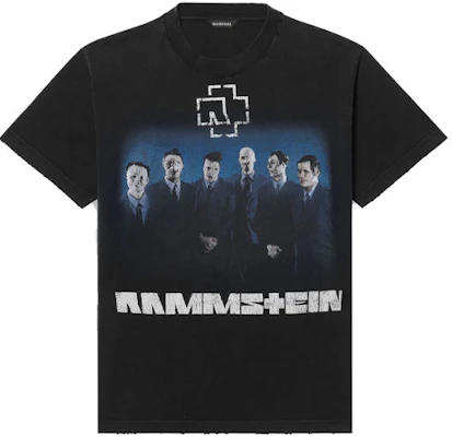 (W) Balenciaga x Rammstein Kaos Hitam Regular Fit 670943TLV511000 Order (W) Balenciaga x Rammstein Kaos Hitam Regular Fit 670943TLV511000