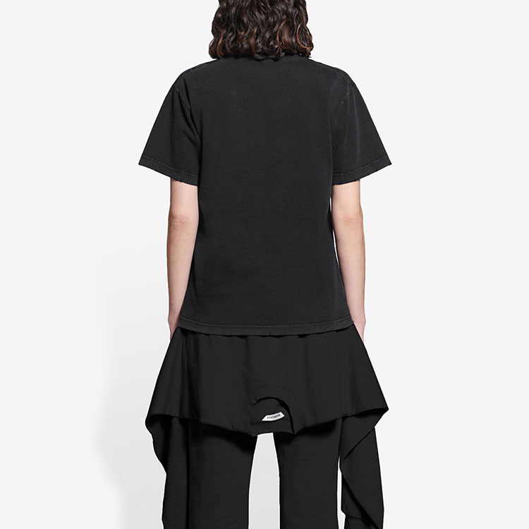 Purchase (W) バレンシアガ x ラムシュタイン ブラック Tシャツ レギュラーフィット 670943TLV511000