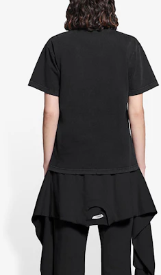 (W) Balenciaga x Rammstein Kaos Hitam Regular Fit 670943TLV511000 Purchase (W) Balenciaga x Rammstein Kaos Hitam Regular Fit 670943TLV511000