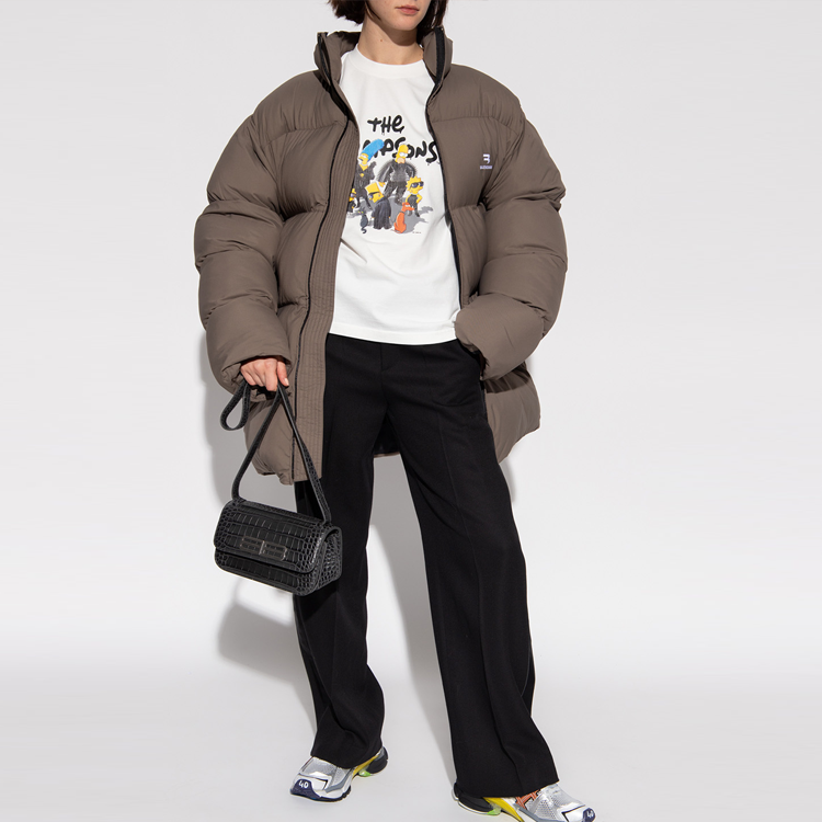 (Women) Balenciaga The Simpsons Cartoon Print Crewneck T-Shirt White SS22 Tee 670943TLVG70901 圖 4