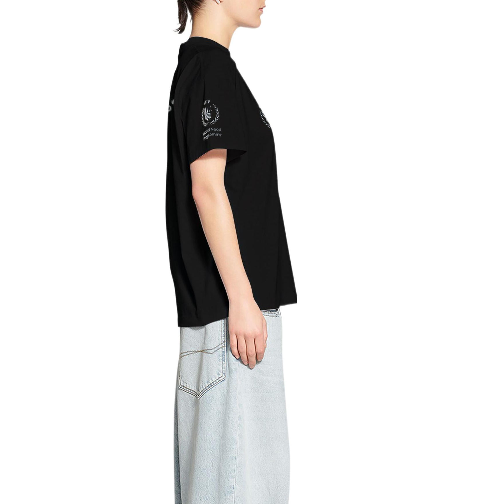 (Women) Balenciaga WFP FW22  Black Logo Print Oversized T-Shirt. 612965TMVL21070 圖 5