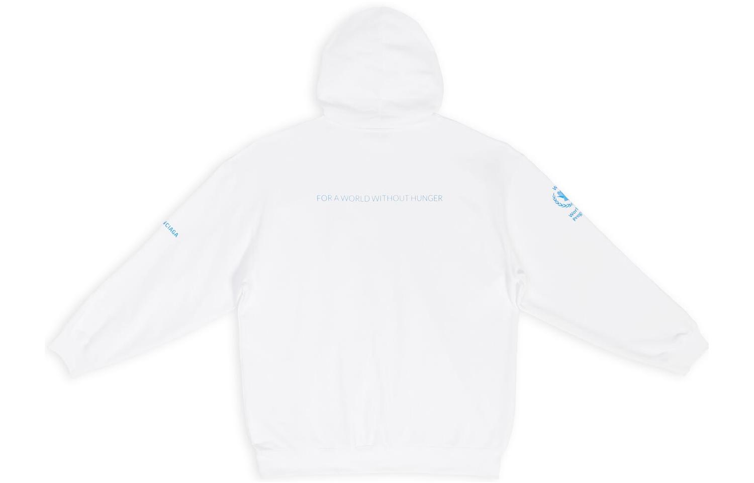 Lookbook (Women) Balenciaga x WFP FW22  White Hoodie with Logo Print Collaboration. 578135TMVL19086