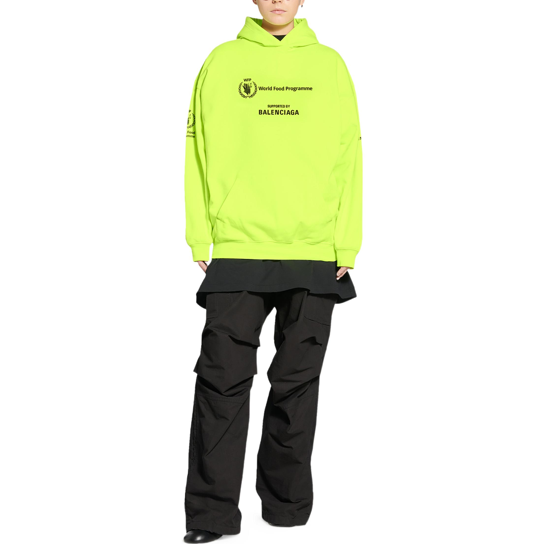 (Women) Balenciaga WFP FW22 Fluorescent Yellow Logo Hoodie 578135TMVL17110 圖 4