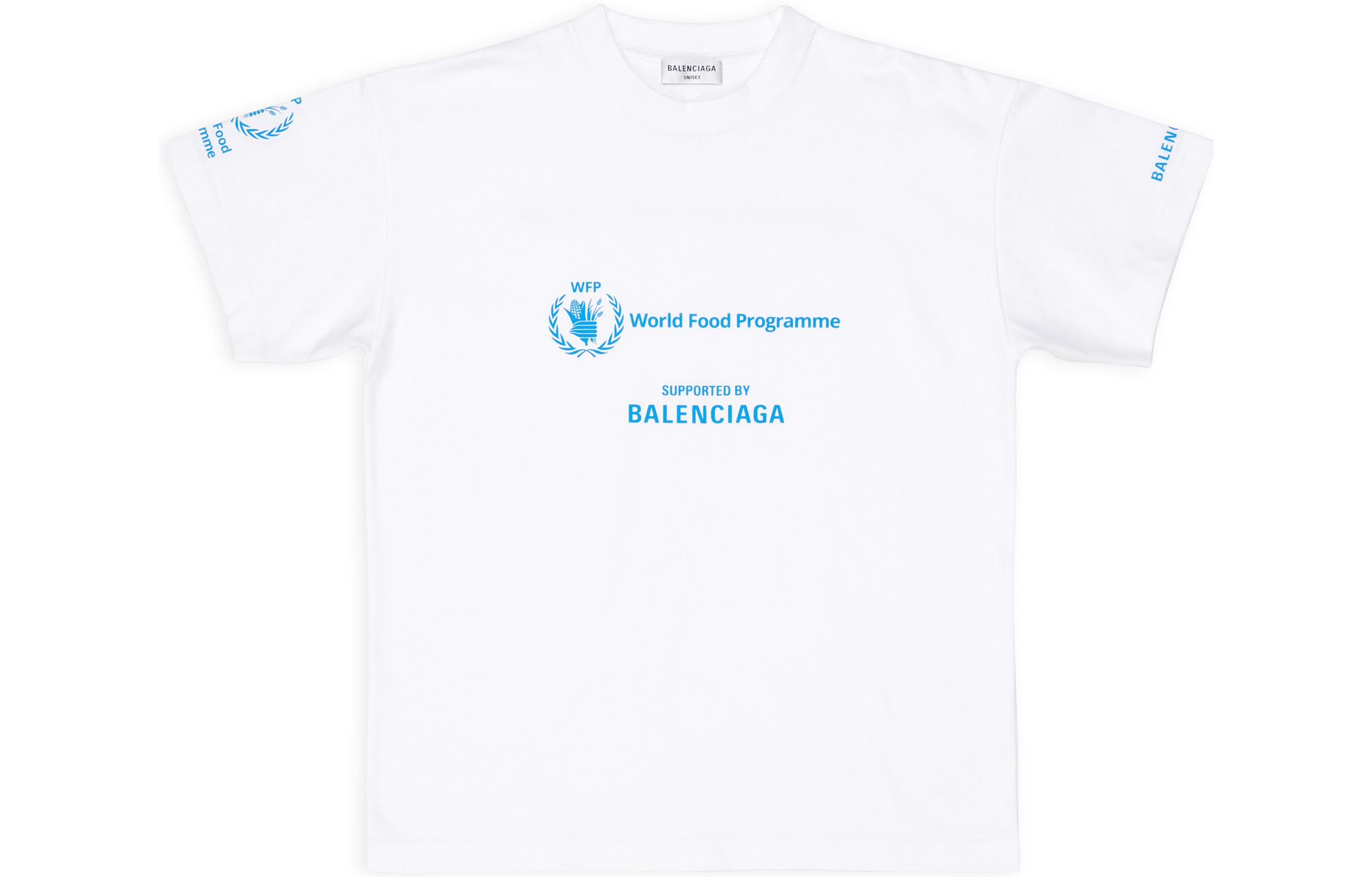 (Women) Balenciaga WFP Logo Print Oversized Crewneck T-Shirt Women White FW22. 612965TMVL29086