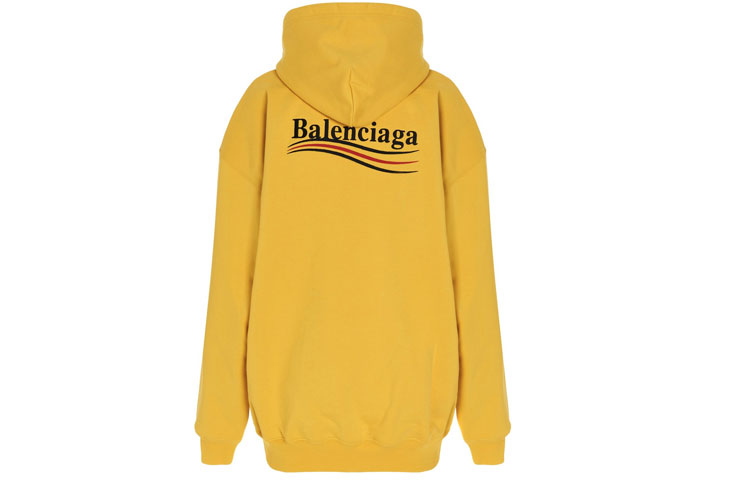 (Women) Balenciaga Yellow Embroidered Logo Hoodie Regular Fit. 578135TKVI97442 圖 2