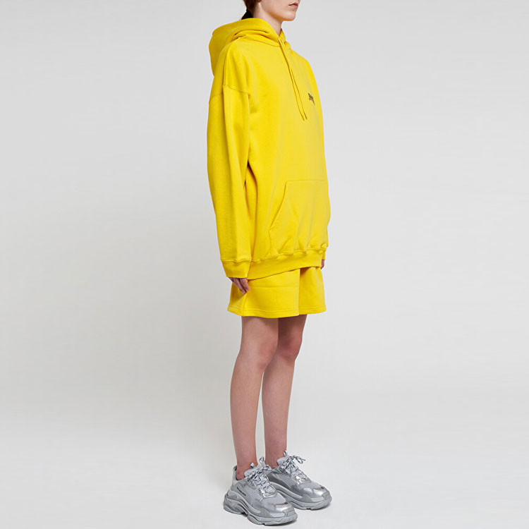 (Women) Balenciaga Yellow Embroidered Logo Hoodie Regular Fit. 578135TKVI97442 圖 6