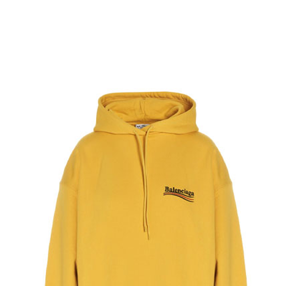 (Women) Balenciaga Yellow Embroidered Logo Hoodie Regular Fit. 578135TKVI97442 圖 7