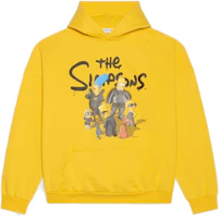 (Women) Balenciaga Yellow Printed Pullover Hoodie Regular Fit. 675003TLVG87200 (Women) Balenciaga Yellow Printed Pullover Hoodie Regular Fit. 675003TLVG87200