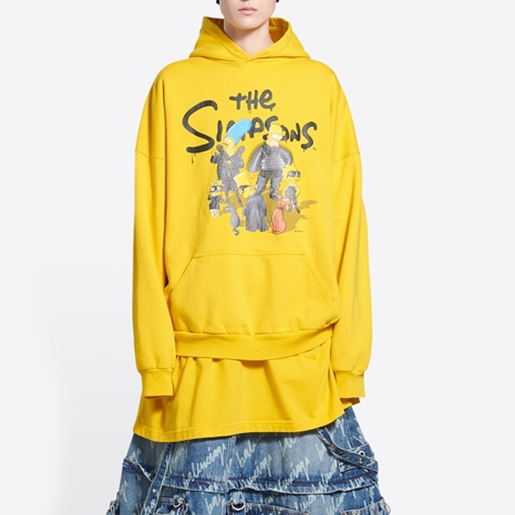 Purchase (W) Balenciaga Hoodie Kuning Printed Pullover Regular Fit. 675003TLVG87200