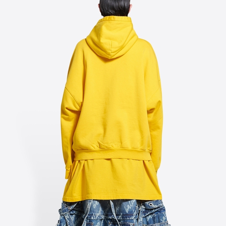 Details for (W) Balenciaga Hoodie Kuning Printed Pullover Regular Fit. 675003TLVG87200