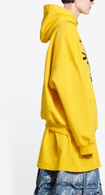 (W) Balenciaga Hoodie Kuning Printed Pullover Regular Fit. 675003TLVG87200 Sizing (W) Balenciaga Hoodie Kuning Printed Pullover Regular Fit. 675003TLVG87200