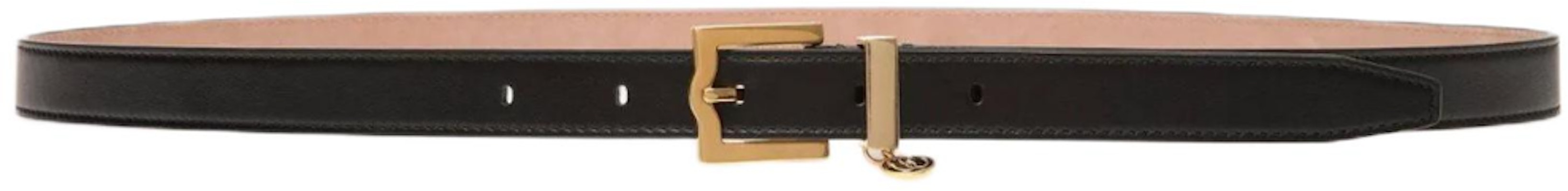 (Women) BALLY Black Leather Belt with Gold Buckle, 2cm Width. 6306853 Buy (Women) BALLY Black Leather Belt with Gold Buckle, 2cm Width. 6306853