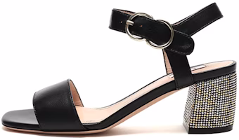 (Women) BALLY 'Black Leather High Heel Sandal' 6231157 (Women) BALLY 'Black Leather High Heel Sandal' 6231157