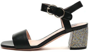 (Women) BALLY 'Black Leather High Heel Sandal' 6231157 (Women) BALLY 'Black Leather High Heel Sandal' 6231157