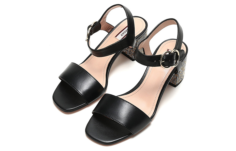 Lookbook (W) BALLY ''Sandales à Talons Hauts en Cuir Noir'' 6231157