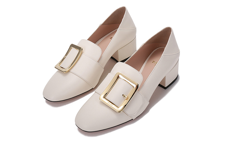 Lookbook (Women) BALLY 'Bone White Buckle Block Heels' 6238156