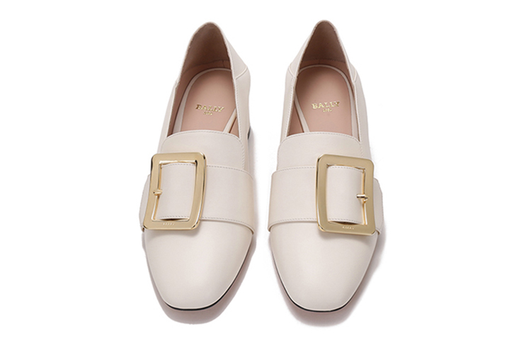 Shop (Women) BALLY 'Bone White Buckle Block Heels' 6238156
