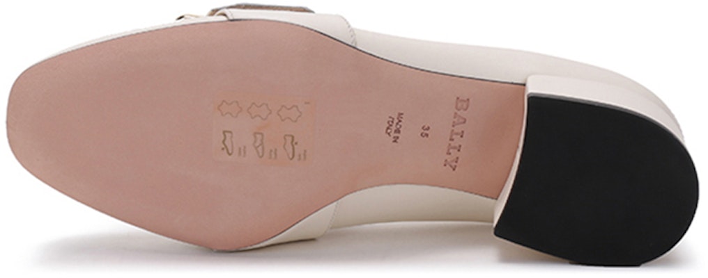 BALLY 皮質 方扣粗跟 時尚萬能高筒鞋 女款 骨白色 Details for BALLY 皮質 方扣粗跟 時尚萬能高筒鞋 女款 骨白色