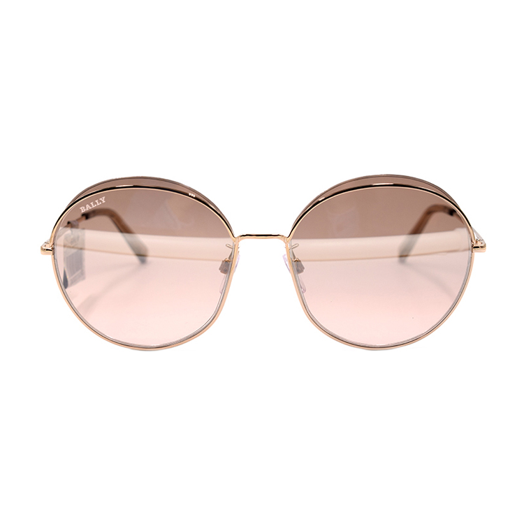 Lookbook (W) 발리 홀리데이 에디션 라운드 선글라스 BY0077-D 골드/핑크 레드. BY0077-D 28U