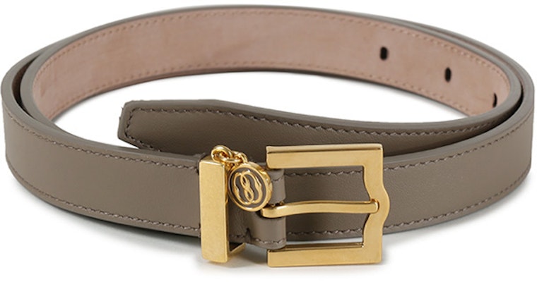 (Women) BALLY Slim Leather Belt Light Brown 2cm Pin Buckle Uncut Design. 6307440 Order (Women) BALLY Slim Leather Belt Light Brown 2cm Pin Buckle Uncut Design. 6307440