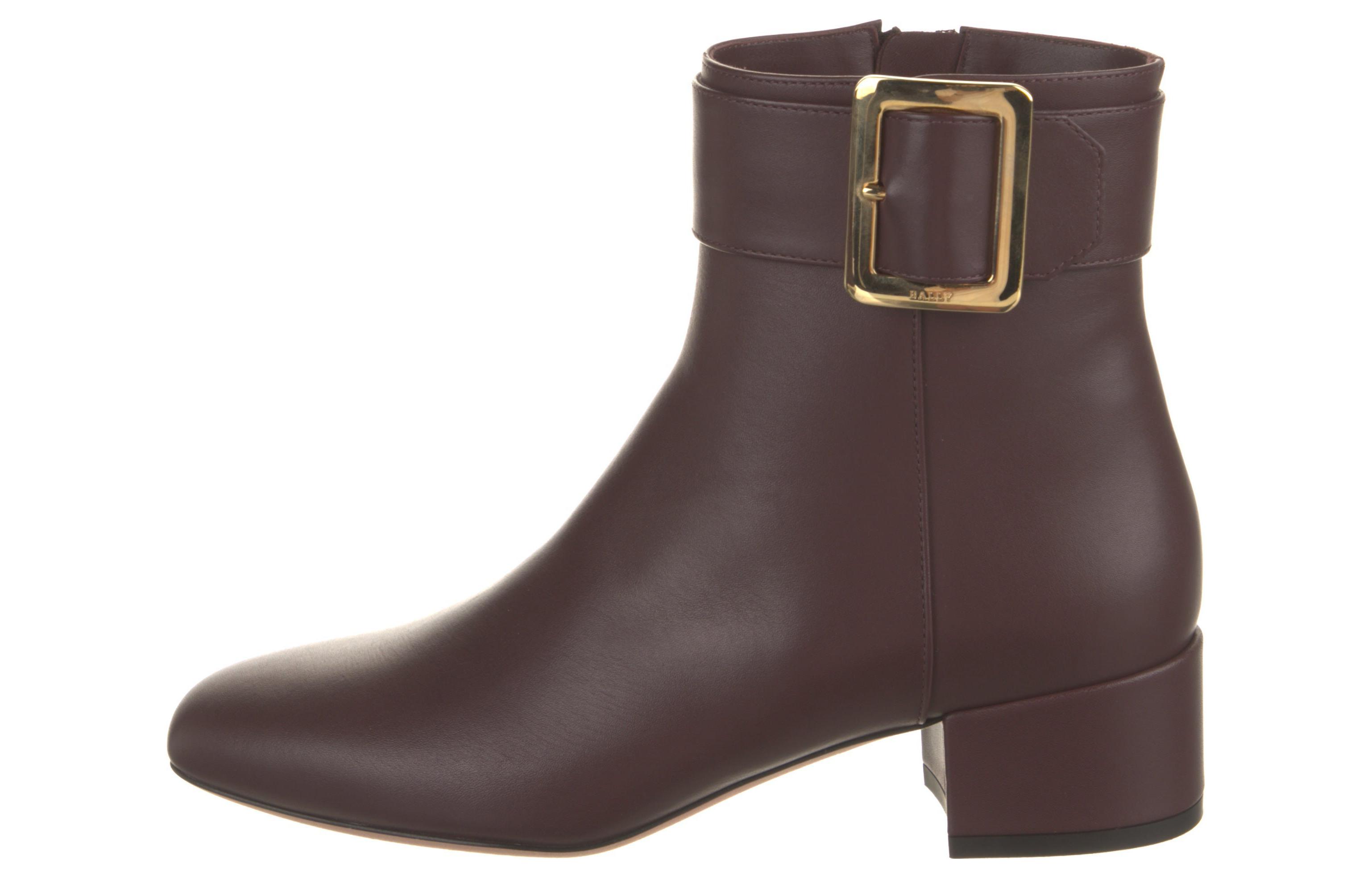 (W) BALLY Ankle Boot 'Burgundy Buckle'