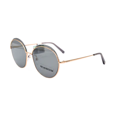 (Women) BALLY Avant-Garde Holiday Round Sunglasses BY0077-D Women Gold/Black. BY0077-D 28C