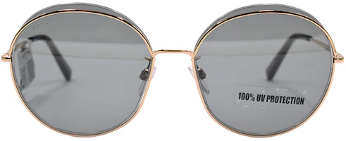 Lookbook (W) Gafas de Sol Redondas BALLY Avant-Garde Holiday BY0077-D Mujer Oro/Negro. BY0077-D 28C