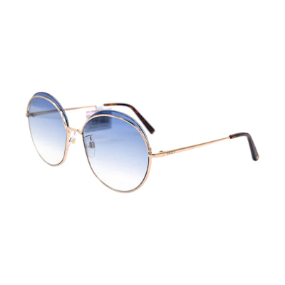 (Women) BALLY Avant-Garde Holiday Sunglasses BY0077-D Gold/Blue Gradient . BY0077-D 28W
