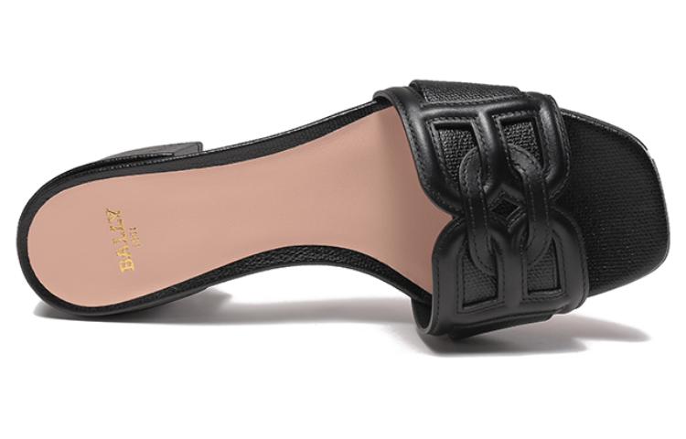 Purchase (Women) BALLY B-Chain Leather Chunky Heel Slide 'Black' 6239488