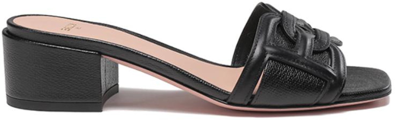 (W) BALLY B-Chain Kulit Chunky Hak Sandal 'Hitam' 6239488 Order (W) BALLY B-Chain Kulit Chunky Hak Sandal 'Hitam' 6239488