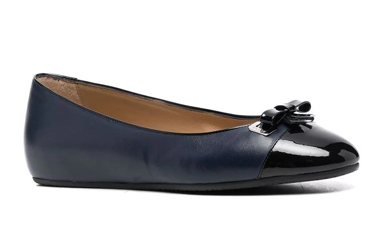 (W) BALLY Bow Detail Leather Flats 'Deep Navy' 圖 2