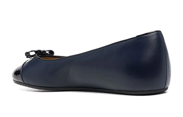 (W) BALLY Bow Detail Leather Flats 'Deep Navy' 圖 3