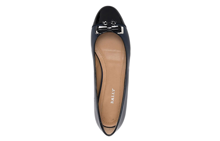 (W) BALLY Bow Detail Leather Flats 'Deep Navy' 圖 4