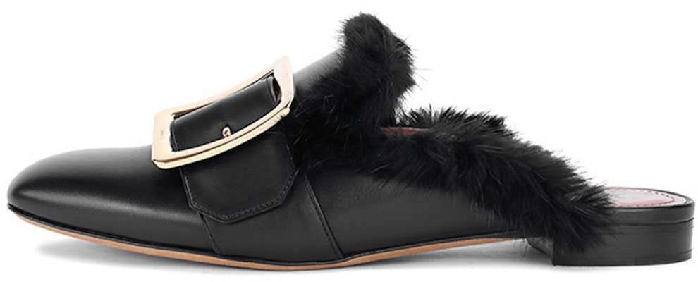 (Women) BALLY Calfskin Round Toe Slip-On Sandals 'Black' 6223313 Buy (Women) BALLY Calfskin Round Toe Slip-On Sandals 'Black' 6223313