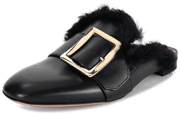 (Women) BALLY Calfskin Round Toe Slip-On Sandals 'Black' 6223313 Order (Women) BALLY Calfskin Round Toe Slip-On Sandals 'Black' 6223313