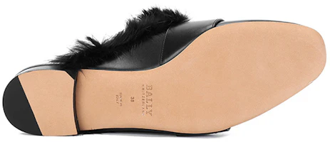 Shop (W) BALLY Kalbsleder Slip-On Sandalen Rundzehen ''Schwarz'' 6223313