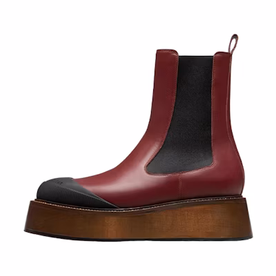 (W) BALLY Chelsea Boot 'Red Leather Fashion'