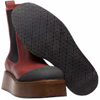 Shop (W) BALLY Bottines Chelsea ''Cuir Rouge Mode'' 6301654